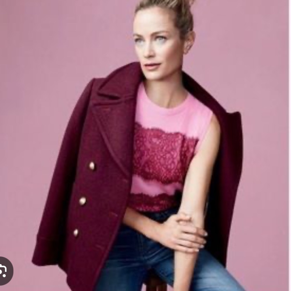 J. Crew pink and maroon sweater tank - size XS